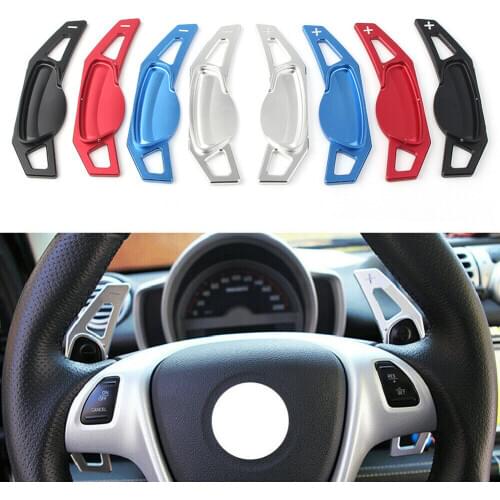 2PCS Car Steering Wheel Shift Paddle Extend Direct Gear Paddle Extension For Benz Smart 451 453 For Two 09-17 For Four 2015-2017
