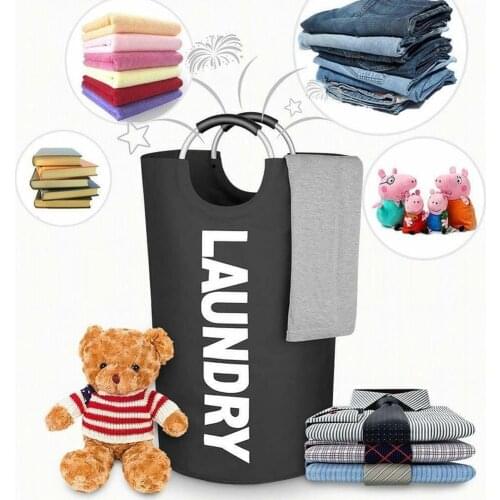 Waterproof Foldable Large Dirty Clothes Bag Oxford Cloth Wearable Laundry Bucket Household Sundries Toy Portable Storage Bag