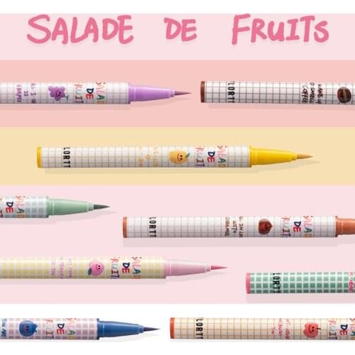 FLORTTE Fruit 13 Color Waterproof Liquid Eyeliner Long-lasting Quick Dry Non-smudging Easy To Wear Eye Makeup Cosmetics TSLM2