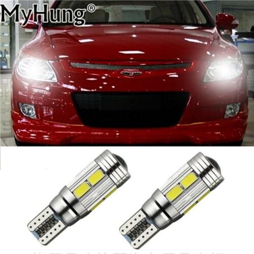 2pcs for hyundai i30 sonata tucson elantra ix35 accent solaris drl T10 LED W5W 12V Car LED Auto Lamp Light bulbs car styling