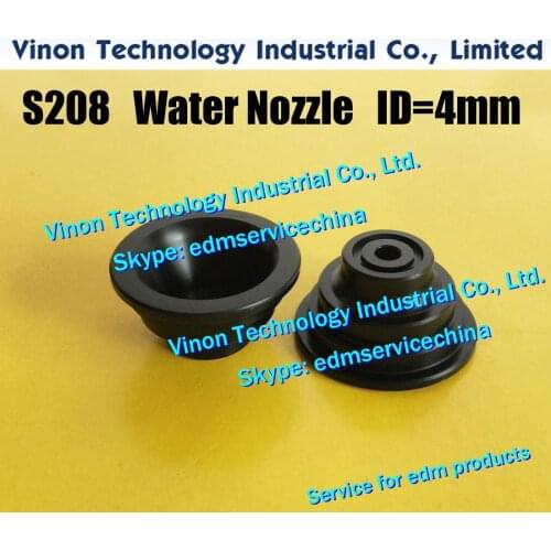 2pcs/set) ID=4mm S208 Water Nozzle Lower (with groove, without o-ring) for Sodic k A350,A500 WEDM machines Flushing nozzle