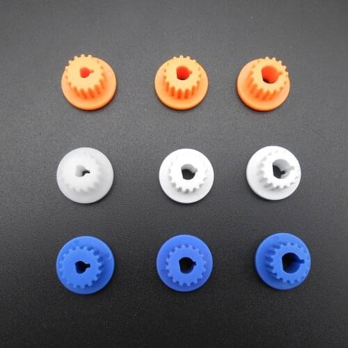 200Pc 16T D-Shape MXL Main Shaft Gear Plastic POM 16 Teeth T=16 Aperture 3MM 4MM 5MM D Hole For D-Shaft D-Axis Orange White Blue