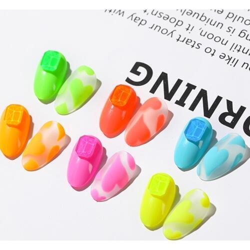 30/100pcs Shiny Fluorescences/Mocha Crystal Re-octagonal Nail Art Rhinestone Decorations 3D Glitter Diamond Jewelly Design