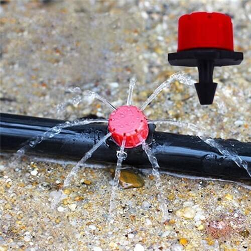 5pcs/set Micro Flow Dripper Drip Head 1/4 Inch Hose Garden Irrigation Misting Garden Watering Supplies