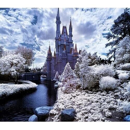 A7537 11CT/14CT/18CT/25CT/28CT oil street patterns Counted Cross Stitch DIY Cross Stitch Kits Embroidery Needlework Sets