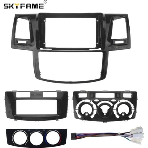 Car Radio Fascia Frame Cable For TOYOTA FORTUNER HILUX VIGO 2005-2006 Stereo Android Dashboard Kit Face Plate fascia frame