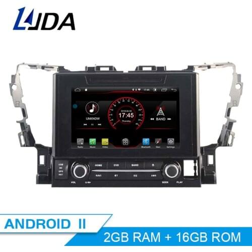 LJDA 2 Din Android 10 Car DVD Player For Toyota Alphard 2015 2016 2017 Wifi GPS Navigation Radio 2G RAM Stereo Audio Multimedia