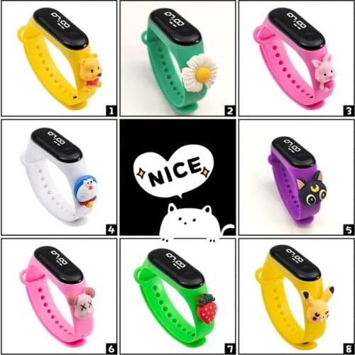New Bracelet Electronic Kids Watches Cartoon LED Digital Display Sports Clock Children Watch For Girls Boys Gift reloj infantil