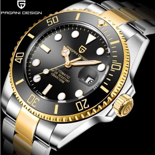 2019 PAGANI DESIGN Brand Men Watches Business Sport Stainless Steel Automatic Mechanical 100M Waterproof Watch Relogio Masculino