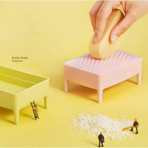 Double Drain Soap Dish Plastic Soap Box Soap Tray Bathroom Organizers Storage Bathroom Accessories Storage Rack