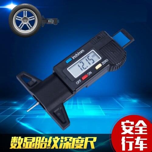 Electronic digital tire tread depth Gauge 0-25 mm tread vernier caliper