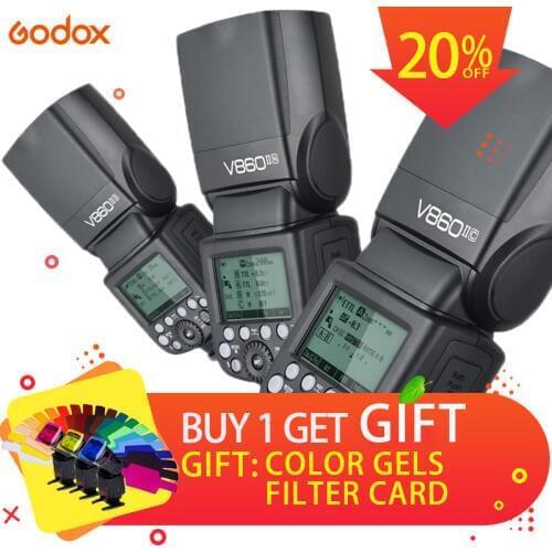 Godox flash V860II V860II-C/N/S E-TTL HSS 1/8000 Speedlite Flash for Canon Nikon Sony Olympus Fujifilm DSLR Camera Flash Godox
