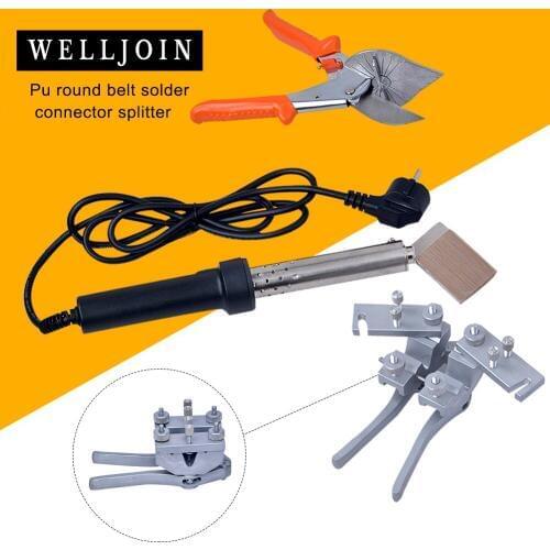 Tools for PU round belt Welding machine welding clamp+scissor+soldering iron with coating butt welding High quality