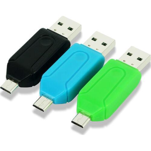 2 in 1 Micro USB And USB OTG Card Reader High-speed USB2.0 Universal OTG TF/SD for Android Computer Extension Headers