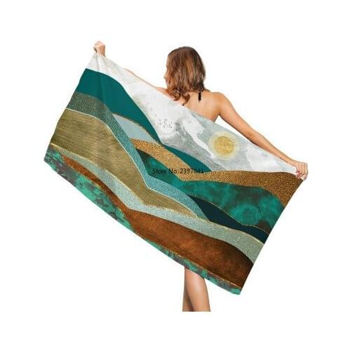 Landscape Series Creative Printing Beach Towel Quick-drying Outdoor Sport Towels Yoga Mat Blanket Beach Chair Cover Towels