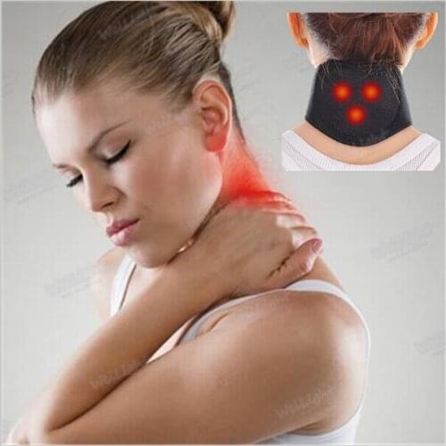 Hot Fashion Magnetic Therapy Neck Support Protection Spontaneous tourmaline Heating Headache Belt Neck Massager health magnet