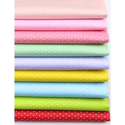 Multicolor Polka Dot Cotton Fabric Fabrics for Patchwork Cotton Tissue Home Textile Woven Telas Tecido Cotton Cloth