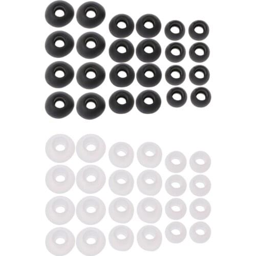 12 Pairs(S/M/L) Soft Clear Silicone Replacement Eartips Earbuds Cushions Ear pads Covers For Earphone Headphone