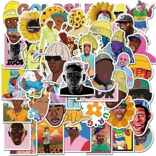 10/30/50pcs/pack Tyler The Creator Hip hop Singer Stickers For Skateboard Helmet Bicycle Computer Notebook Car Childrens Toy