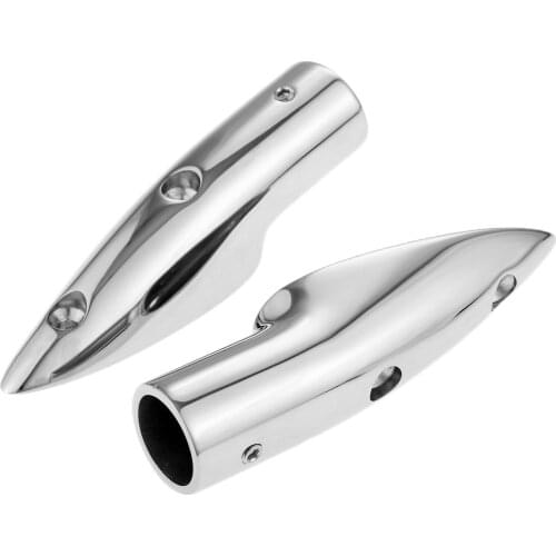 Marine Grade 316 Stainless Steel Boat Rail End Boats Tubing Hand Rail Fitting For Sailboat/Powerboat Railing 22mm 7/8 Inch Tube