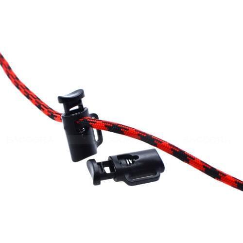 Oval Kettle Plastic Cord Locks Toggle Stopper Black Toggle Clip For Bags Size: 28.6mm*15.5mm*8.6mm