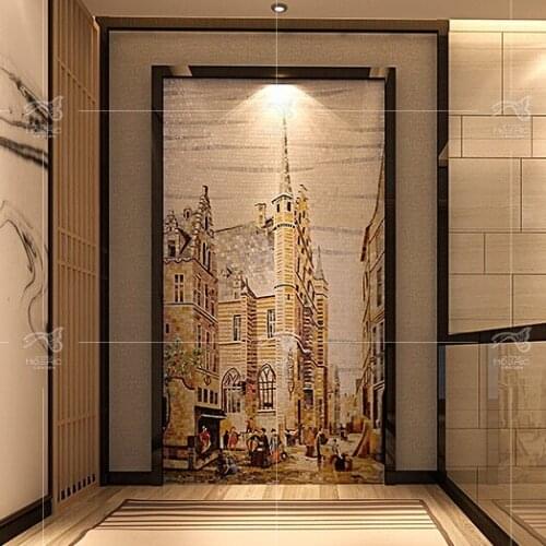 Custom landscape glass mosaic patterns