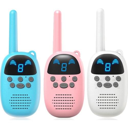 2pcs Toy Mini Walkie Talkie Portable Two Way Radio Kids Toys Funny Child Phone Handheld UHF Intercom Children Gift Outdoor Games