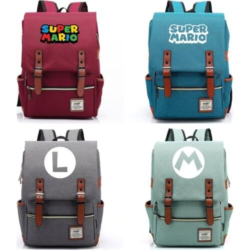 Tassen Plecak Mochila Super Mario Casual Bag Teenage Adult Schoolbag Anime Backpack for Men Women Cartoon Travel Bookbag
