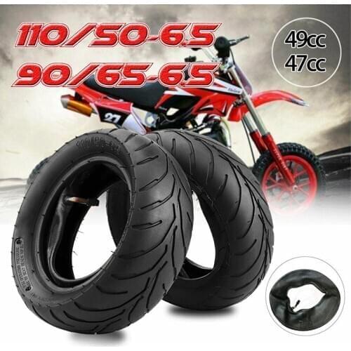 Motorcycle tire Mini motorcycle accessories 49CC trot motorcycle front 90 / 65-6.5 rear 110 / 50-6.5 inch tube tire