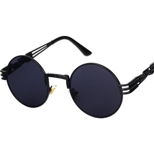 Steampunk Sunglasses Men Women Vintage Round Sun Glasses for Man Retro Punk Hip Hop Eyewear