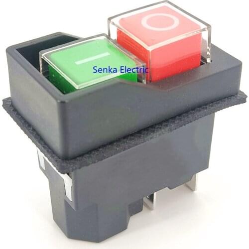 Three Phase AC230V 16A KLD-28A KJD17 Electromagnetic Switch Machine Power Waterproof Push Button Megnetic Switch