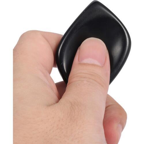 TUMBEELLUWA Rhombus Black Obsidian Thumb Worry Stone Chakra Reiki Healing Crystal Pocket Palm Stone