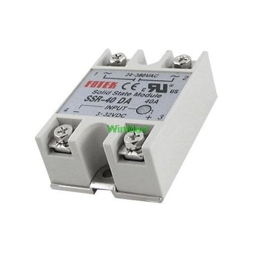 24V-380V 40A 250V SSR-40 DA Solid State Relay Module 3-32V DC To AC