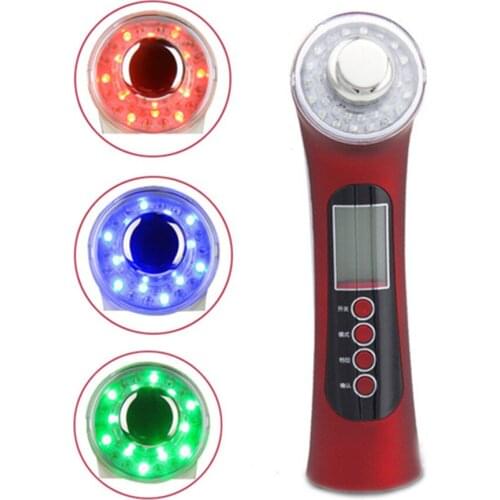 Device Rechargeable 5 In1 skin Skin Renewal System Face Ultrasonic Photon Ion Massager Beauty Care Skin Care With Retail Box