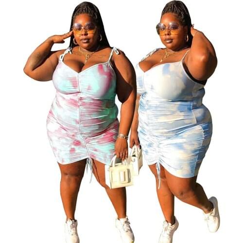 Women Dresses Large Sizes Sexy Outfit Plus Size Summer Slip Dress Backless Draped Mini Dress Bodycon Wholesale Dropshipping