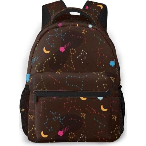 Women Backpack Kids School Bag for Teenage Girls Colorful Zodiac Stars Female Laptop Notebook Bagpack Travel Back Pack 2021