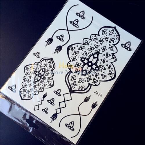 1PC Creative Body Art Men Women Henna Waterproof Tattoo Airbrush Cross Pendant Jewel Design Temporary Tattoo Arm Shoulder HBJ210