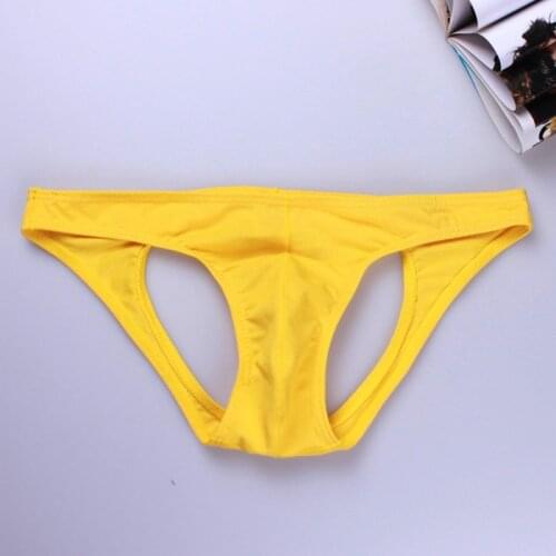1Pcs/Mens Low-Waist Sexy Underwear Seamless U Convex Briefs Breathable Ultra Thin Bikini Briefs Gay Men Underwear Panties