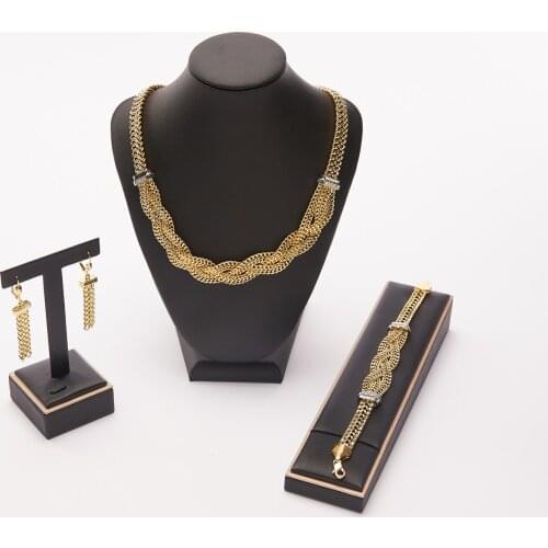 Algerias hot selling accessories wedding jewelry set for women fashion jewelry set copper high quality jewelry set