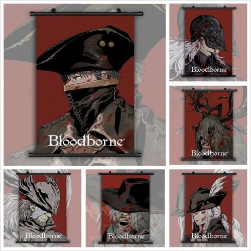 WTQ Anime Posters Bloodborne Character Djura Brador Canvas Painting Anime Manga Wall Decor Wall Art Picture Room Decor Home Deco