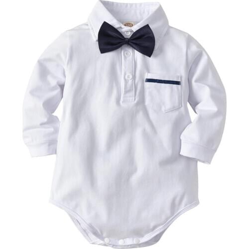 White Bodysuit Baby Suit Boy Clothes Modern Design Creative Baby Suit Combo Neonata Abbigliamento Clothes Baby Set BD50YE
