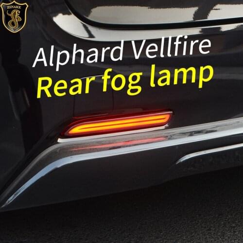 Toyota Alphard Vellfire 30 series MPVrear bumper light LED rear fog light brake light rear tail light warning light modification