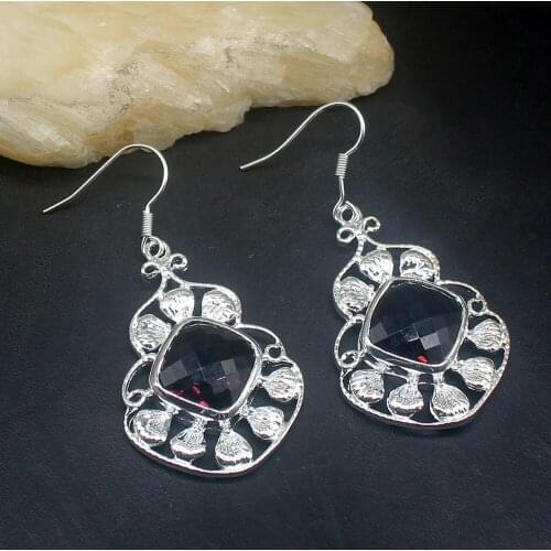 Gemstonefactory Big Promotion Unique 925 Silver Elegant Purple Amethyst Hot Women Jewelry Gifts Dangle Drop Earrings 20213787