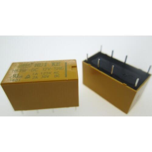 HOT NEW Telecommunication relay HK19F-DC12V-SHG HK19F-12VDC-SHG HK19FDC12VSHG 12VDC DC12V 12V 1A 125VAC HUIKE DIP8
