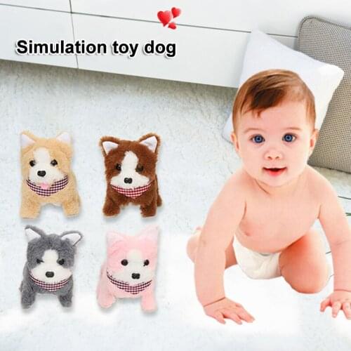 Stimulation Toy Dog with Battery Powered Plushy Toy Walking Barking Singing Soft Durable Long Lasting Suit for Children can CSV