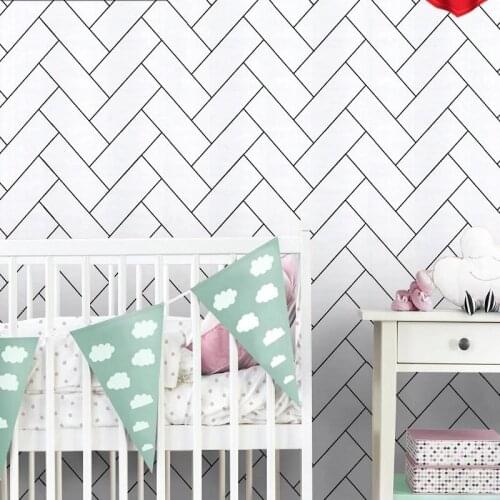 White Weave Wallpaper Stick and Peel Modern Geometric Pattern Self Adhesive Wallpaper Removable For wall Bedroom Home Decoration