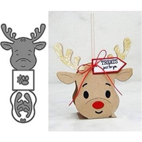 Deer Straw Box Metal Cut Dies Stencils for Scrapbooking Stamp/Photo Album Decorative Embossing DIY Paper Cards