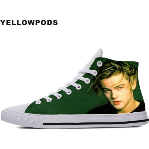Personality Mens Casual Shoes Hot Cool Pop Funny High Quality Handiness Leonardo DiCaprio Cute Cartoon Custom Sneakers White