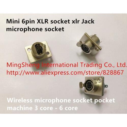 Original new 100% mini 6pin XLR socket xlr Jack microphone socket wireless microphone socket pocket machine 3 core - 6 core