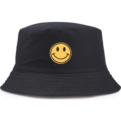 Fashion Casual Fisherman Hats For Women Hunting Fishing Bucket Hat Lovely Smile Face Sun Protection Caps For Men панама женская